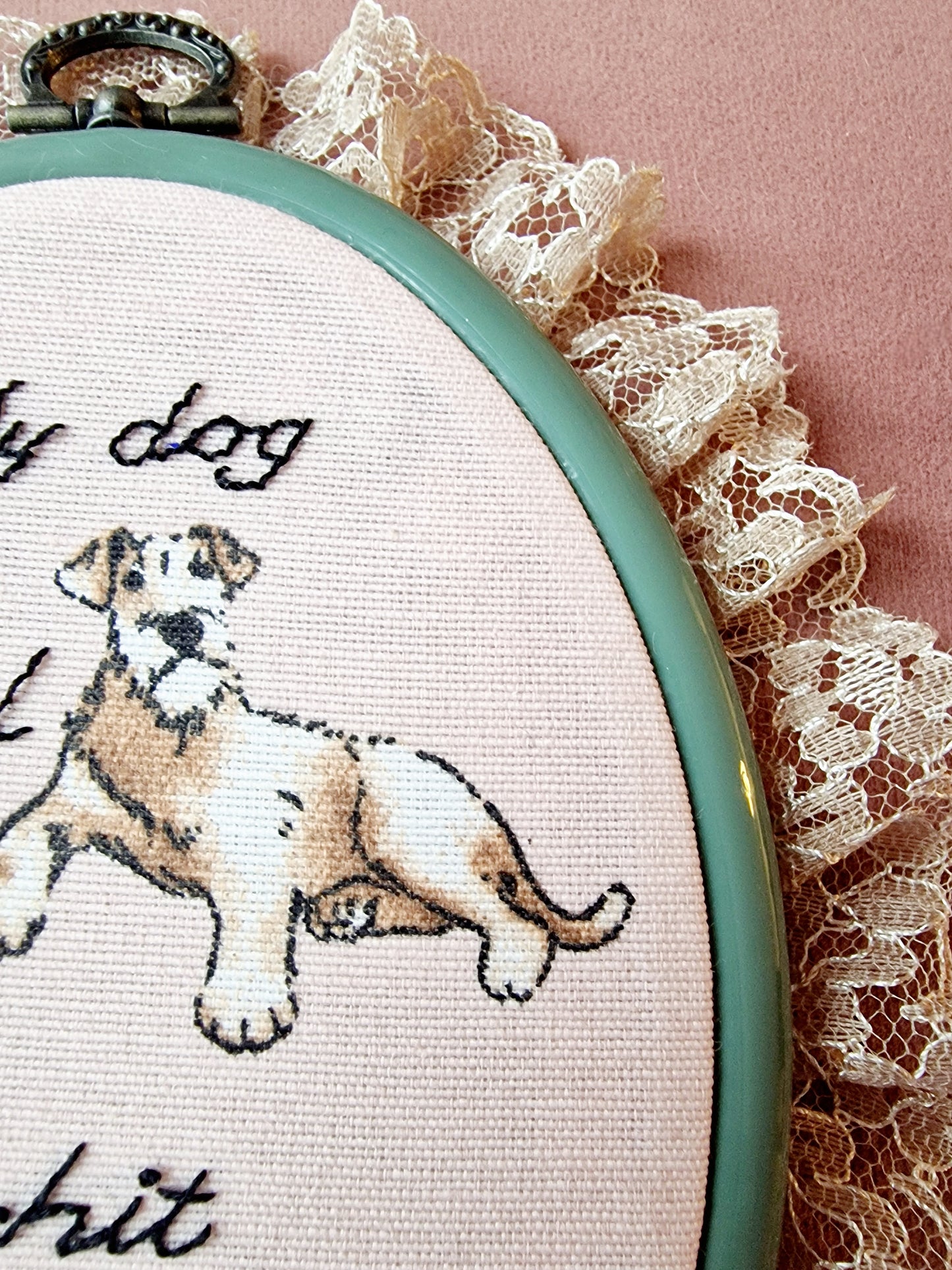 My Dog Talks Shit Hoop - Taupe