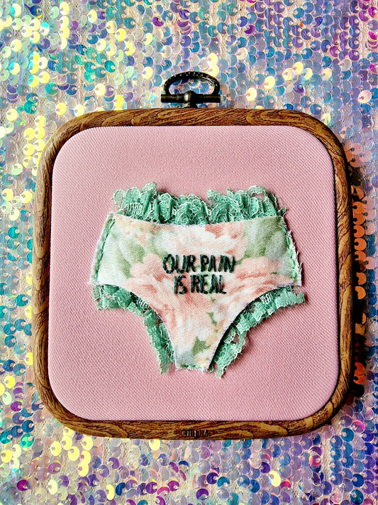 Our pain is real knickers hoop - green