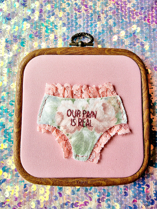Our pain is real knickers hoop - pink