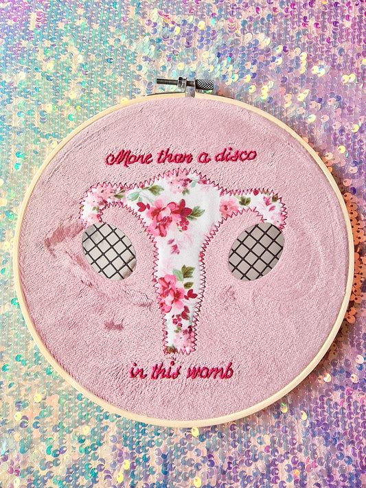 Disco Womb Hoop - pink floral