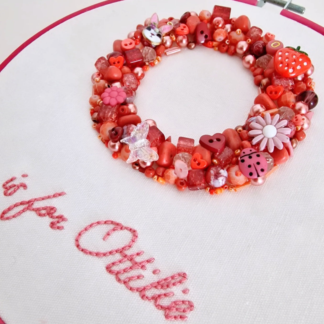 Personalised Initial Bead Hoop